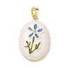 Brass Enamel Pendants KK-CBA2CFD-03G-C-1