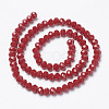 Opaque Solid Color Glass Beads Strands EGLA-A034-P4mm-D02-2