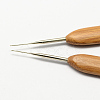 Bamboo Handle Iron Crochet Hook Needles X-TOOL-R034-0.5mm-2