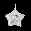 Natural Quartz Crystal Pendants G-Z157-01G-11-1