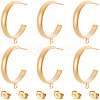 16Pcs 304 Stainless Steel Stud Earring Findings STAS-BBC0010-20C-7