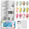 Stainless Steel DIY Nail Art Templates MRMJ-WH0098-055-1
