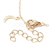 Star & Moon Brass Link Chain Bracelet Making AJEW-JB01150-33-3