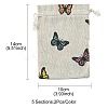 10Pcs 5 Styles Printed Polycotton(Polyester Cotton) Packing Pouches Drawstring Bags ABAG-YW0001-05-3