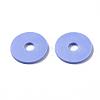 Flat Round Handmade Polymer Clay Beads CLAY-R067-12mm-32-7