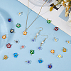 48Pcs Handmade Millefiori Glass Pendants PALLOY-HS00029-5