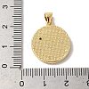 Rack Plating Brass Micro Pave Cubic Zirconia Pendants KK-K385-62G-4
