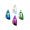 Pointed Back Glass Rhinestone Pendants EGLA-N006-034-4