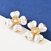 304 Stainless Steel Flower Stud Earrings LS-EJEW-A138-09G-1