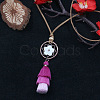 Alloy Pendant Necklaces NJEW-F270-02-5