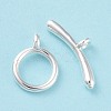 Eco-friendly Brass Toggle Clasps X-KK-D082-12S-2