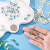 15Pcs Alloy Glass Heart Pendants PALLOY-TAC0254-03-5