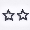 Painted Poplar Wood Pendants WOOD-T021-10D-2