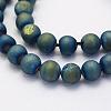 Electroplate Natural Druzy Agate Beads Strands G-G708-8mm-10-3
