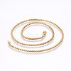 304 Stainless Steel Box Chain Necklaces NJEW-F227-09G-12-1