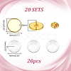 20Sets Rack Plating Brass Brooch Finding KK-HY0004-11-2