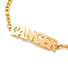 Constellation 202 Stainless Steel Figaro Chain Link Bracelets for Women Men AJEW-U006-01F-2