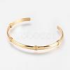 Brass Cuff Bangles BJEW-K153-02E-1