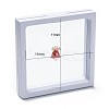 Square Transparent PE Thin Film Suspension Jewelry Display Box CON-D009-01C-05-4
