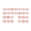 26Pcs 26 Styles Natural Rose Quartz Heart Beads G-T144-A03-2