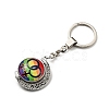 Pride Rainbow Alloy Glass Keychain KEYC-E036-02P-03-1