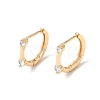 Brass Pave Cubic Zirconia Hoop Earrings KK-CBACA55-16G-2