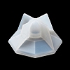 Faceted Hexagon DIY Silicone Candle Cup Molds DIY-P078-05-7