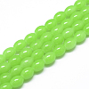 Baking Paint Glass Beads Strands X-DGLA-S115-8x6mm-Y09-1
