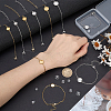 12Pcs 6 Styles 304 Stainless Steel Paperclip Chain Satellite Chain Bracelet Making BJEW-SP0001-28-3