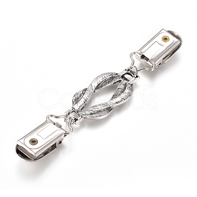 Retro Alloy Cardigan Clips X-JEWB-WH0009-51-1