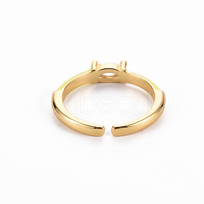 Brass Enamel Cuff Rings RJEW-T016-29J-NF-1