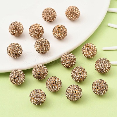 Pave Disco Ball Beads X-RB-Q195-14mm-246-1