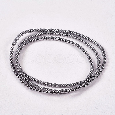 Electroplate Non-magnetic Synthetic Hematite Beads Strands G-J169A-2mm-02-1