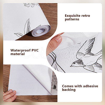 PVC Waterproof Wall Stickers STIC-WH0004-50B-1