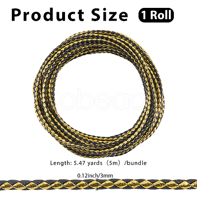 5M Round PU Imitation Leather Cord OCOR-CL0001-17-1