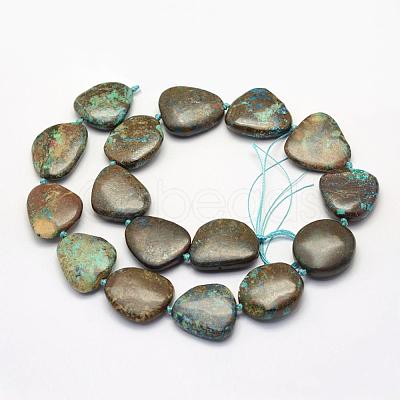 Natural Chrysocolla Beads Strands G-G695-04-1