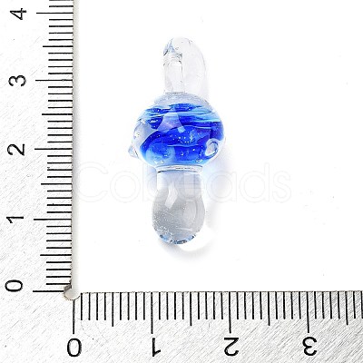 Transparent Handmade Lampwork Pendants LAMP-T021-14F-1