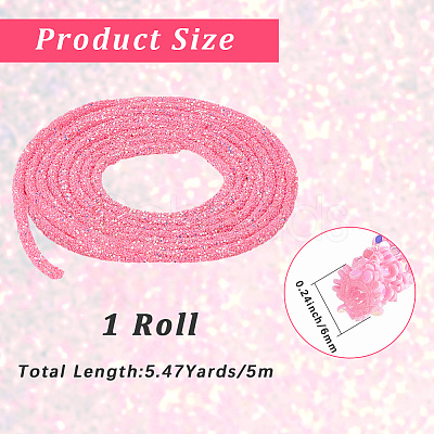 4.5~5Yard Glass Glitter Sequin Rope OCOR-CY0001-70B-1