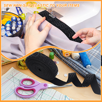 10 Yards Polyester Non Slip Knitted Elastic Cord SRIB-BC0001-26-1
