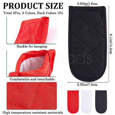 Polyester Resistant Pot Holder Sleeve Set AJEW-CP0008-62A-1