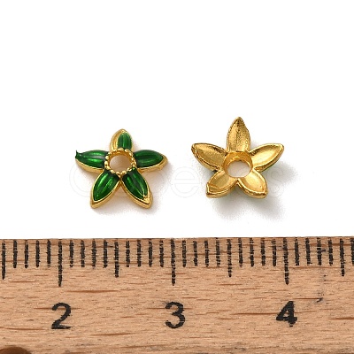 Alloy Enamel Beads Caps FIND-G074-02E-1