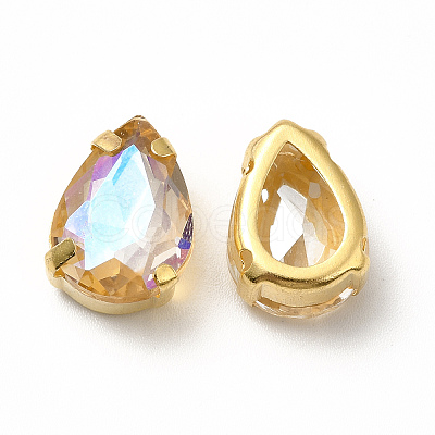 Moonlight Effect Teardrop Sew on Rhinestone GLAA-P055-03B-G02-1
