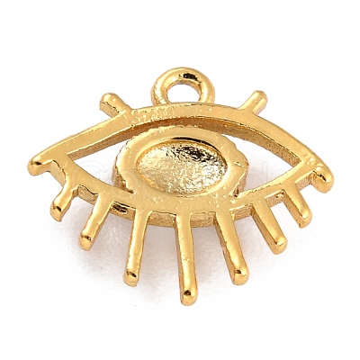 Golden Brass Enamel Pendants KK-P197-12B-G-1