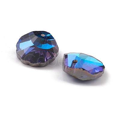 Electroplate Glass Pendants GLAA-A008-06B-1