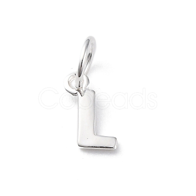 925 Sterling Silver Letter Charms LS-STER-C012-01S-L-1