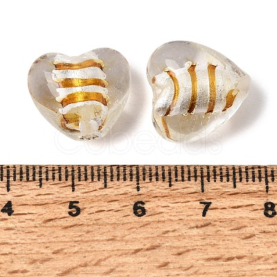 Transparent Handmade Silver Foil Glass Lampwork Beads LA-CBA9CDE-02-1