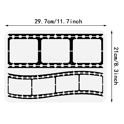 PET Hollow Out Drawing Painting Stencils DIY-WH0422-0005-1