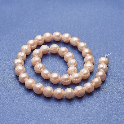 Natural Cultured Freshwater Pearl Beads Strands PEAR-P060-24B-01-1