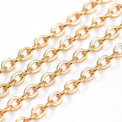 3.28 Feet Handmade Ion Plating(IP) 304 Stainless Steel Cable Chains X-STAS-F220-01G-1