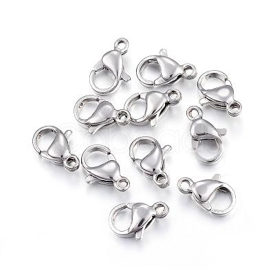 304 Stainless Steel Lobster Claw Clasps STAS-H353-E-02-1